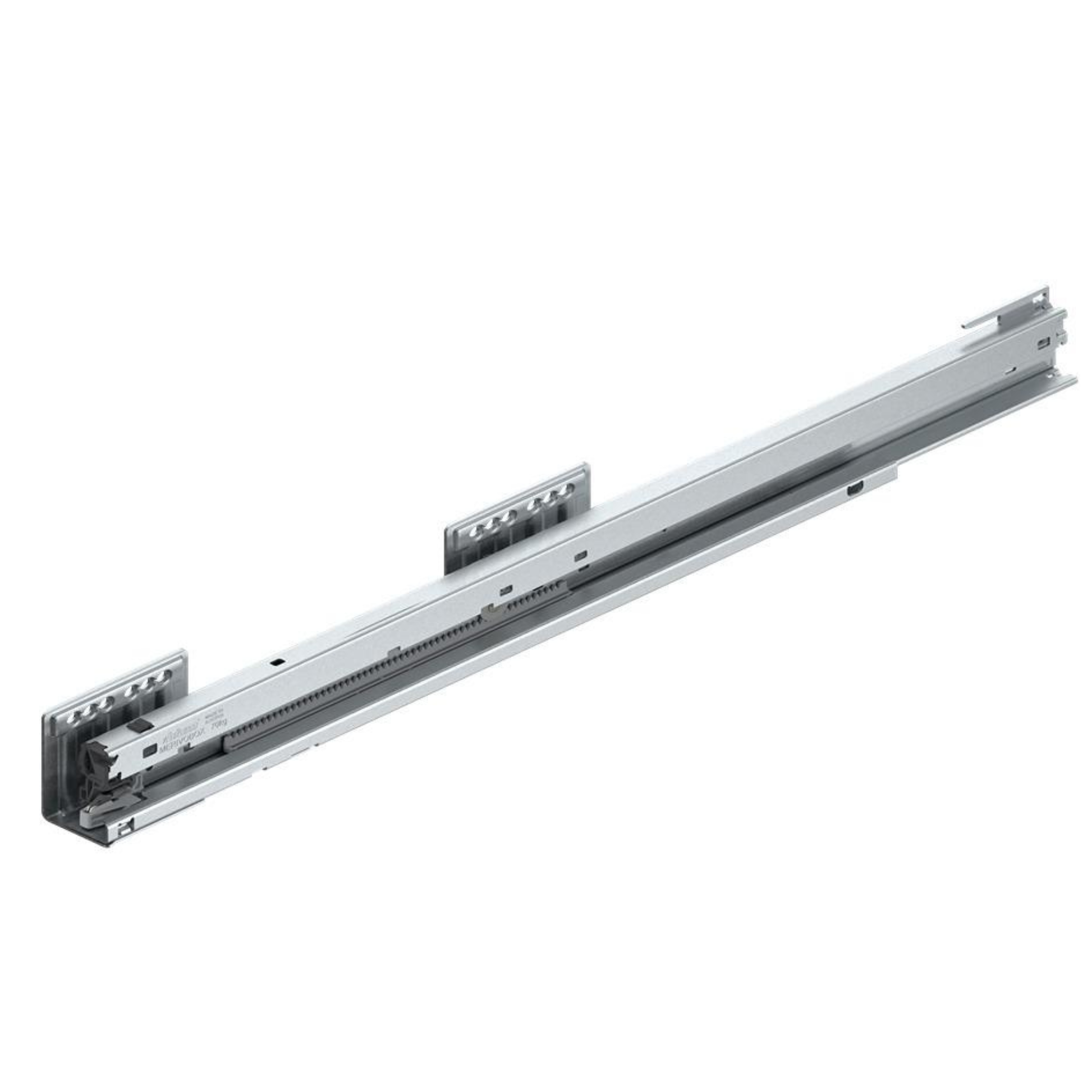 Blum MERIVOBOX left-hand carcase runner 550mm with 70kg load capacity industrial pack of 18, durable drawer slide hardware