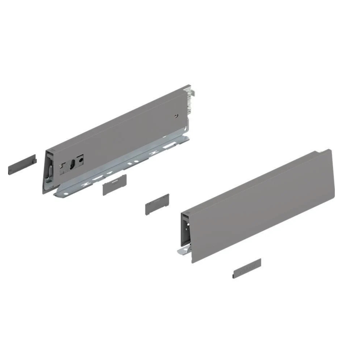 Blum MERIVOBOX M height 450mm Indium Grey drawer sides set for premium soft‑close cabinet drawer systems