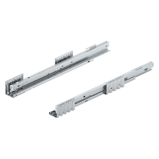 Blum MERIVOBOX 500mm over‑extension drawer runner set, 70kg heavy‑duty soft‑close BLUMOTION carcase runners for cabinetry 