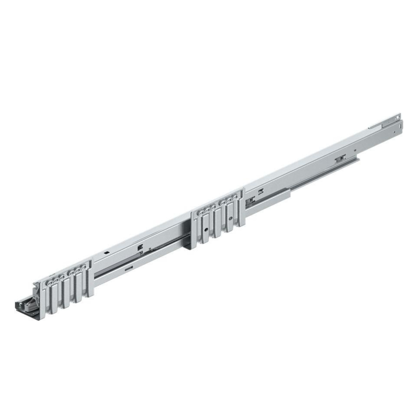 Blum MERIVOBOX right-hand carcase runner 550mm with 40kg load capacity, industrial pack of 18 for smooth soft-close drawer operation