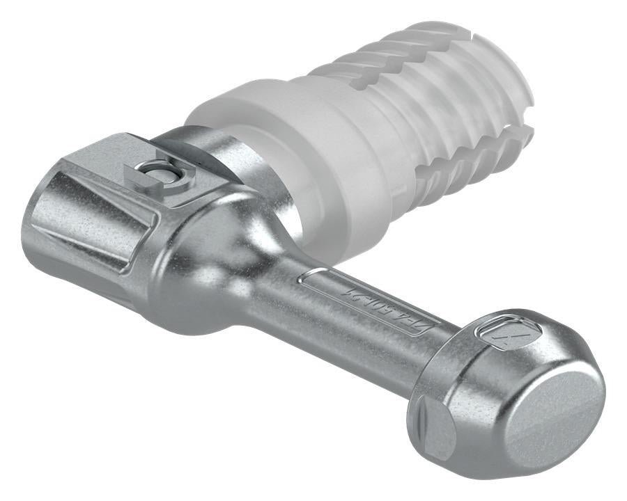 Blum MERIVOBOX ZF4.50I2 INSERTA top front fixing bracket in zinc-plated steel, tool-free installation, CLIP-compatible for smooth, secure drawer fronts