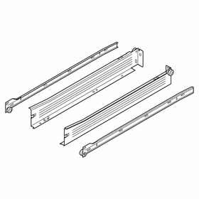 Blum METABOX Single Extension Steel Sides. 54mm X 400mm. *Sides And Runners Only* MBKDN40 by W&B