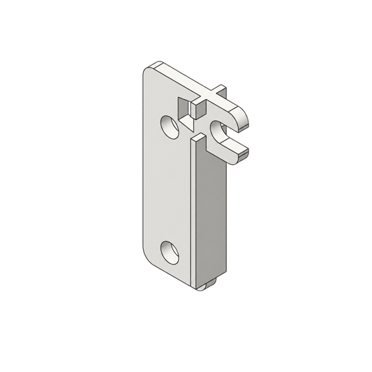 Blum METABOX ZRR.8000.01 nickel back bracket for gallery rail drawer system