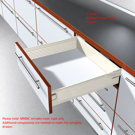 Blum METABOX Cover Cap, Rectangular Symmetrical In Cream MBSBC by W&B