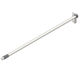 Blum METABOX Longside Gallery Rail In Cream. Size: 450mm. Includes: 2 Gallery Rods And 2 Gallery Back Fixings by W&B