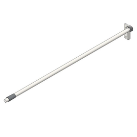 Blum METABOX Longside Gallery Rail In Cream. Size: 550mm. Includes: 2 Gallery Rods And 2 Gallery Back Fixings by W&B