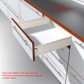 Blum METABOX Cover Cap, Rectangular Symmetrical In Cream by W&B