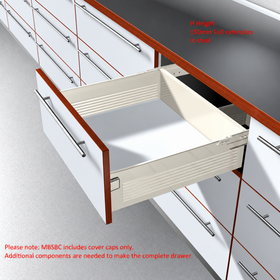 Blum METABOX Cover Cap, Rectangular Symmetrical In Cream MBSBC by W&B