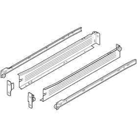 Blum METABOX Single Extension Steel Sides. 54mm X 500mm. *Sides And Runners Only* by W&B