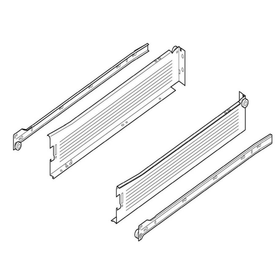 Blum METABOX Single Extension Steel Sides. 86mm X 500mm. *Sides And Runners Only* by W&B