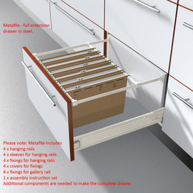 Blum METABOX/TANDEMBOX Metafile For Hanging File System In Cream by W&B