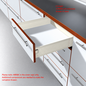 Blum METABOX Cover Cap, Rectangular Symmetrical In Cream MBSBC by W&B