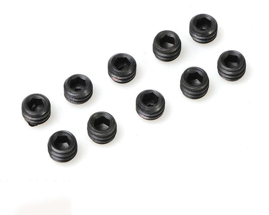 Blum M8 × 5 Gew‑St set screw pack (10 pcs) for MINIPRESS P drilling machine components, black nickel‑plated fasteners