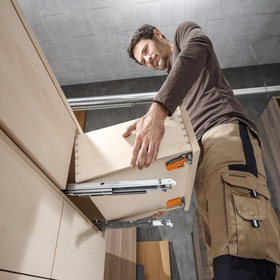 Blum MOVENTO Locking Device Left in Orange by W&B
