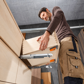 Blum MOVENTO Locking Device Right in Orange TWDTMR51 by W&B