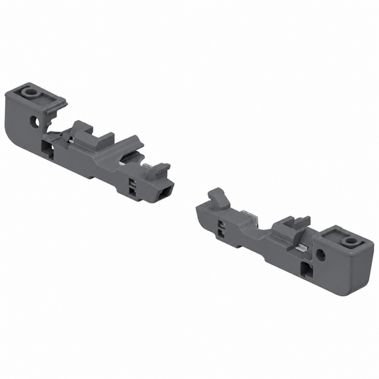 Blum MOVENTO POSITOP depth adjustment stop set in grey for concealed drawer runners