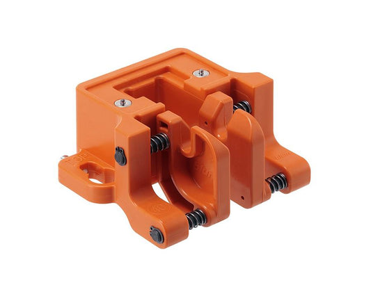 Blum MiniPress insertion ram for furniture hinges, compatible with all opening angles, designed for efficient and precise hinge installation