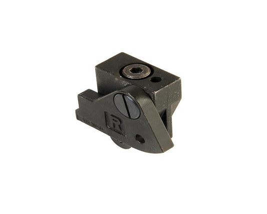 Blum MZS.2000 right-hand narrow swivel stop for MINIPRESS/MINI DRILL drilling ruler, black metal positioning stop accessory