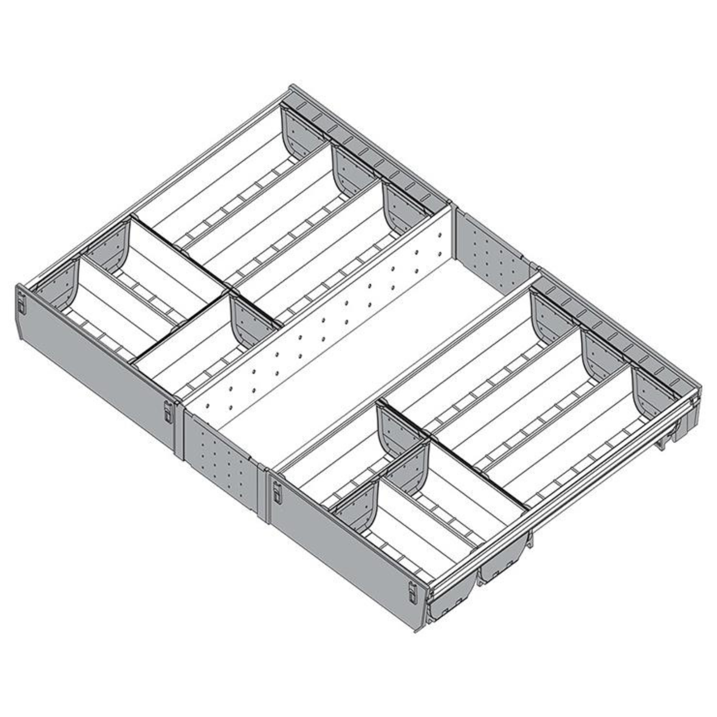 Blum ORGA-LINE 800 mm cabinet width 500 mm nominal length cutlery drawer insert set – ZSI-80VEI6