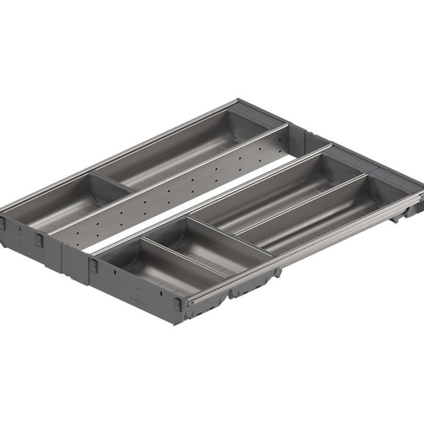 Blum ORGA-LINE cutlery drawer organizer insert for 450mm kitchen cabinet with removable compartments for cutlery and utensils, 500mm drawer length