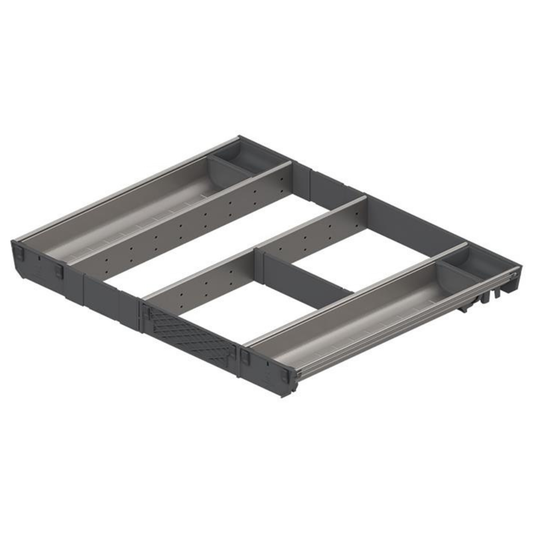 Blum ORGA-LINE cutlery and utensil drawer organizer insert for 600mm kitchen cabinet drawer with modular compartments for cutlery and kitchen tools