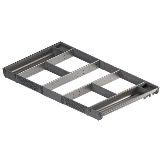 Blum ORGA-LINE cutlery and utensil drawer organizer insert for 800mm kitchen cabinet drawer with modular compartments for utensils and cutlery