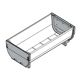 Blum ORGA-LINE Drawer Insert Container. Size: 88mm X 88mm In Brushed Stainless Steel/Dust Grey BORG01 by W&B