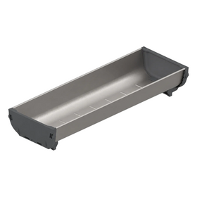 Blum ORGA-LINE Drawer Insert Container. Size: 264mm X 88mm In Brushed Stainless Steel/Dust Grey BORG03 by W&B