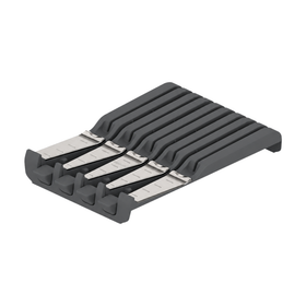 Blum ORGA-LINE Drawer Insert Knife Holder, For 4 Small And 5 Large Knives, Width: 177.5mm In Brushed Stainless Steel/Dust Grey BORGKH by W&B