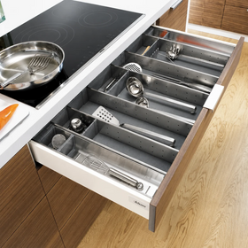 Blum ORGA-LINE Drawer Insert Cutlery/Utensil Divider Set. Cabinet Width: 800mm. Nominal Length: 500mm BORG80VU500 by W&B