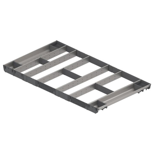 Blum ORGA‑LINE cutlery and utensil drawer insert divider set for 1000 mm cabinet width 550 mm nominal length – ZSI‑10VUI7