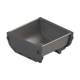 Blum ORGA-LINE Drawer Insert Container. Size: 88mm X 88mm In Brushed Stainless Steel/Dust Grey by W&B