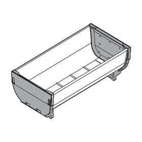 Blum ORGA-LINE Drawer Insert Container. Size: 88mm X 88mm In Brushed Stainless Steel/Dust Grey by W&B