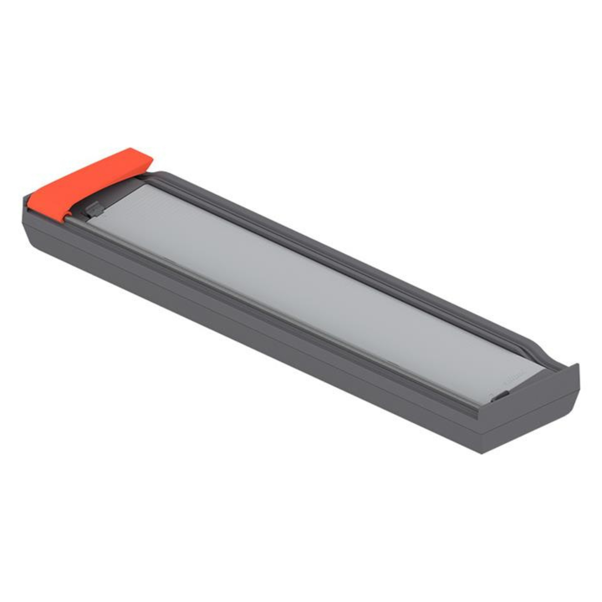Blum ORGA-LINE drawer insert aluminium foil cutter ZSZ-02F1 in dust grey/orange for practical kitchen drawer organisation