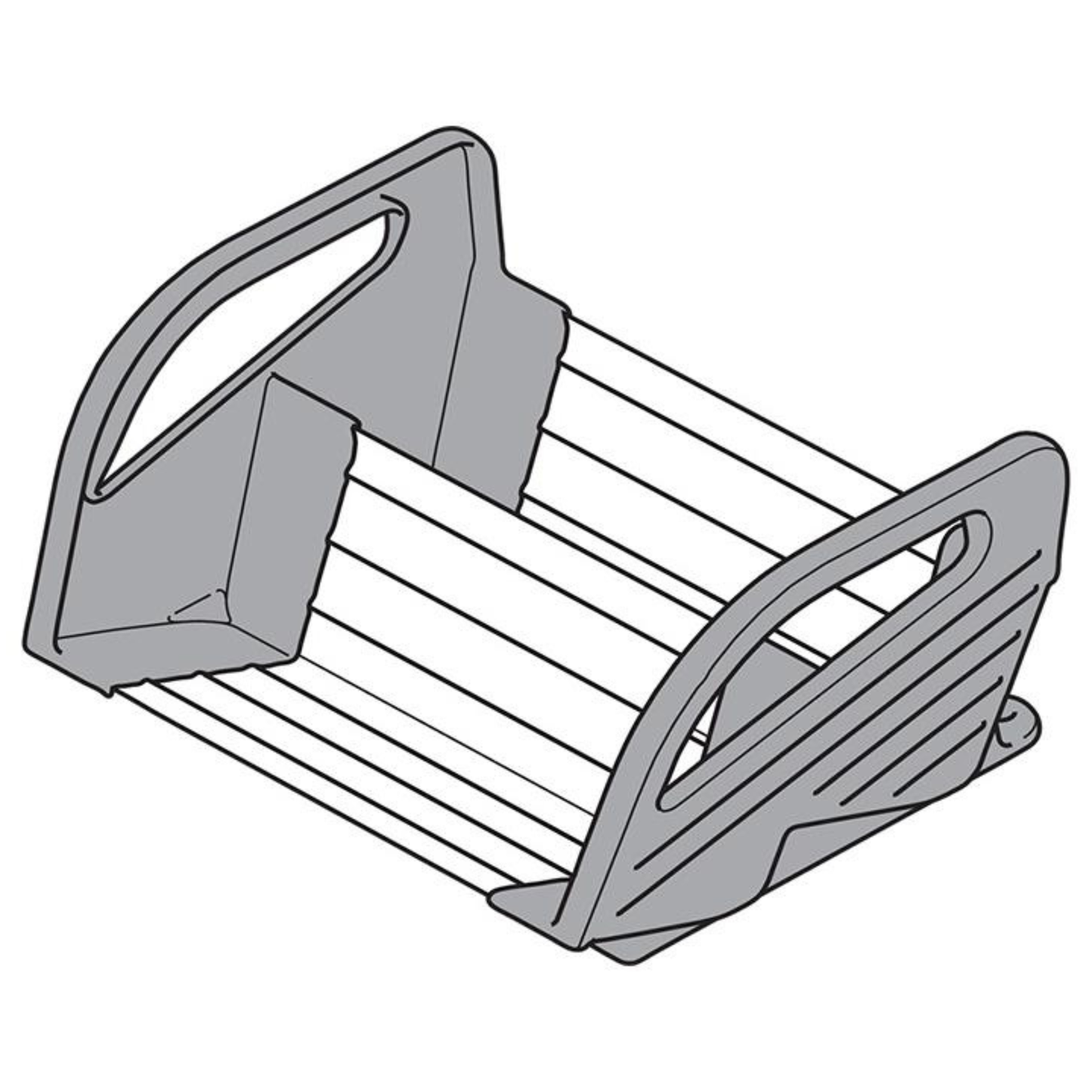 Blum ORGA‑LINE 300mm drawer insert spice holder in brushed stainless steel dust grey for kitchen drawer organisation – ZFZ‑30G0I