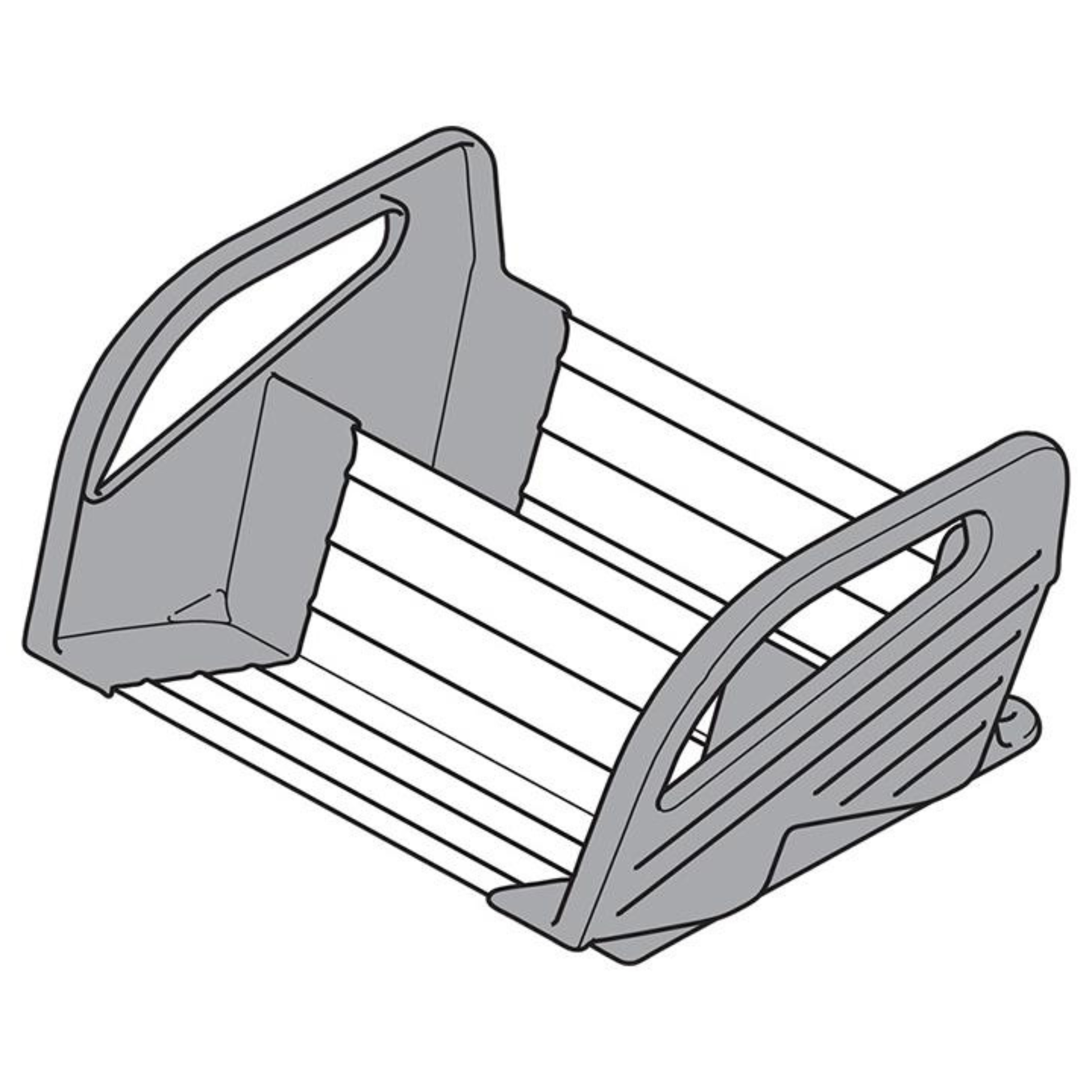 Blum ORGA‑LINE 300mm drawer insert spice holder in brushed stainless steel dust grey for kitchen drawer organisation – ZFZ‑30G0I