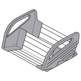 Blum ORGA-LINE Drawer Insert Spice Holder. Cabinet Width: 300mm In Brushed Stainless Steel/Dust Grey by W&B