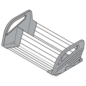 Blum ORGA-LINE Drawer Insert Spice Holder. Cabinet Width: 400mm In Brushed Stainless Steel/Dust Grey by W&B