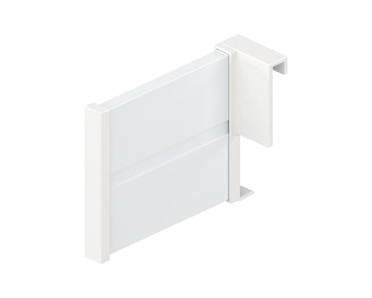 Blum ORGA‑LINE 100 mm longside divider, silk white steel for TANDEMBOX INTIVO / Antaro high‑front pull‑out (Z43L100S)