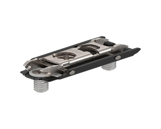 Blum Onyx Black straight Expando clip mounting plate, 0mm, model 177H3100E for secure hinge installation
