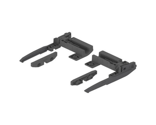 Blum pull‑out shelf lock set 295H5700 in orion grey, two‑sided locking mechanism for Movento and Tandem full extension shelves
