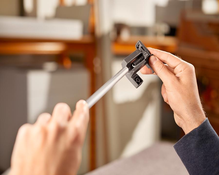 Blum pull‑out shelf lock set 295H5700 in orion grey, two‑sided locking mechanism for Movento and Tandem full extension shelves