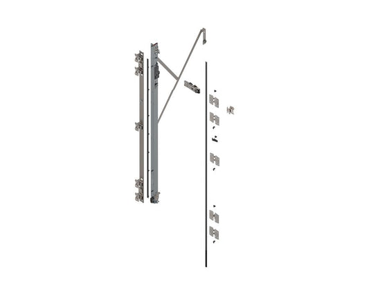 Blum REVEGO Duo hinge bracket set with TIP‑ON for 1807–1956 mm pocket height, left‑hand, zinc‑plated steel