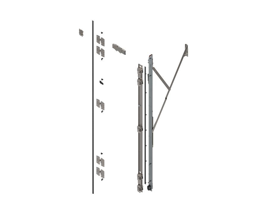 Blum REVEGO Duo right‑hand hinge bracket set for 2107‑2256 mm pocket height with TIP‑ON zinc‑plated steel