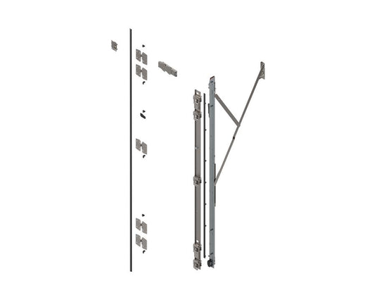 Blum REVEGO Duo right‑hand hinge bracket set for 2107‑2256 mm pocket height with TIP‑ON zinc‑plated steel
