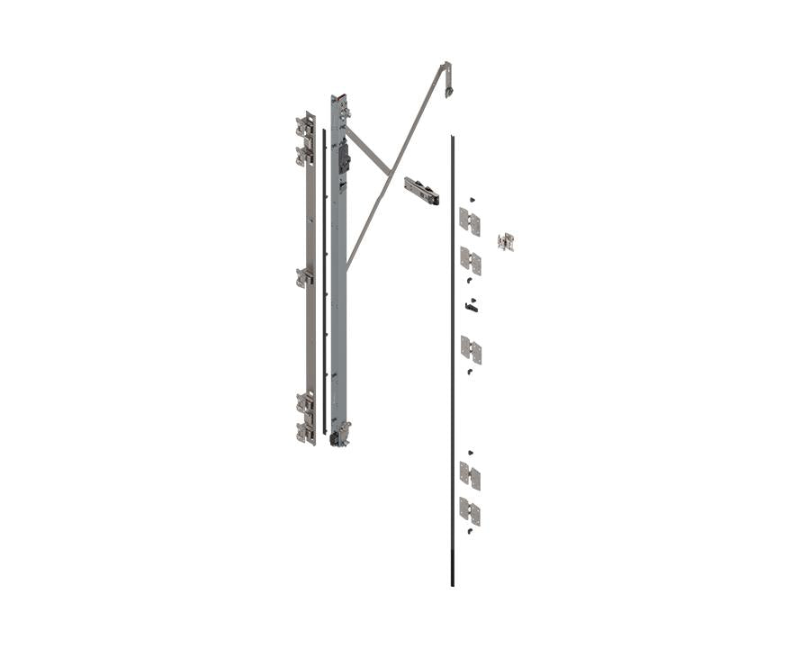 Blum REVEGO Duo left‑hand hinge bracket set for 2857–2999 mm pocket height with TIP‑ON zinc‑plated steel