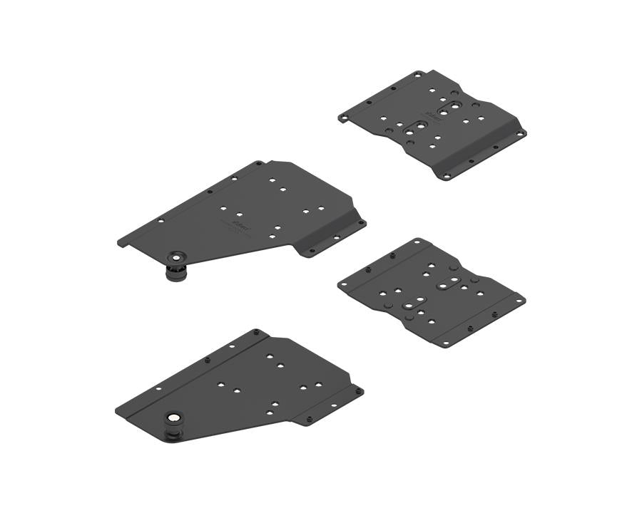 Blum REVEGO Duo pocket connector set without plinth, 15–17 mm thickness, left‑hand, black steel