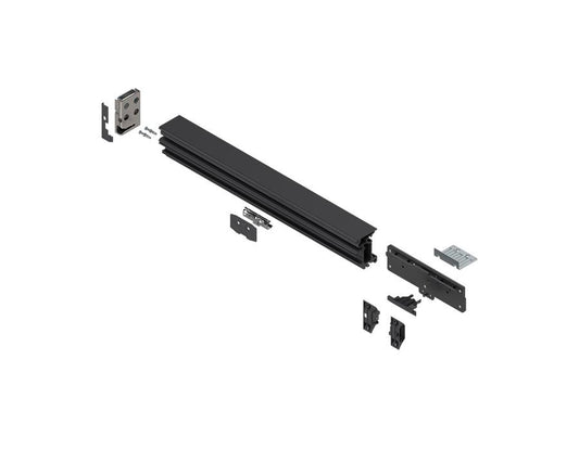 Blum REVEGO Duo 800 mm right‑hand aluminium pocket‑door assembly set, black finish