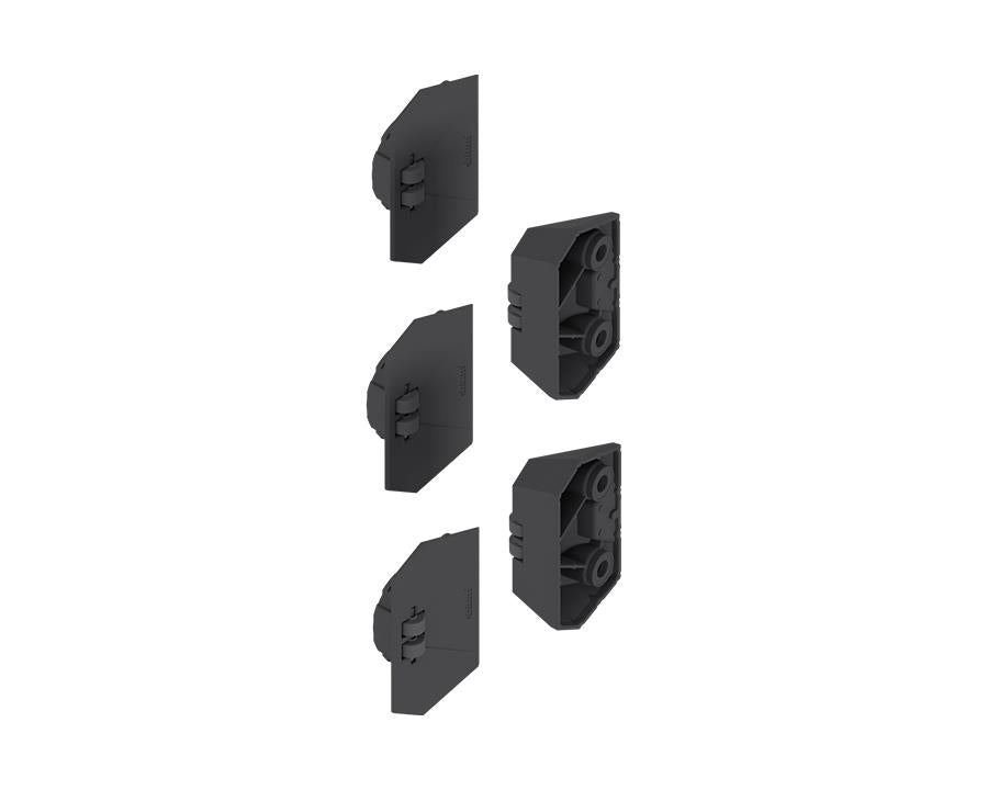 Blum REVEGO Duo black nylon scuff guard set for front protection (external + internal)