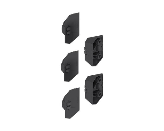 Blum REVEGO Duo black nylon scuff guard set for front protection (external + internal)